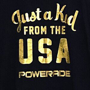 Just a Kid From the USA Powerade T-Shirt 2XL Black Sports Athletic Advertising‎